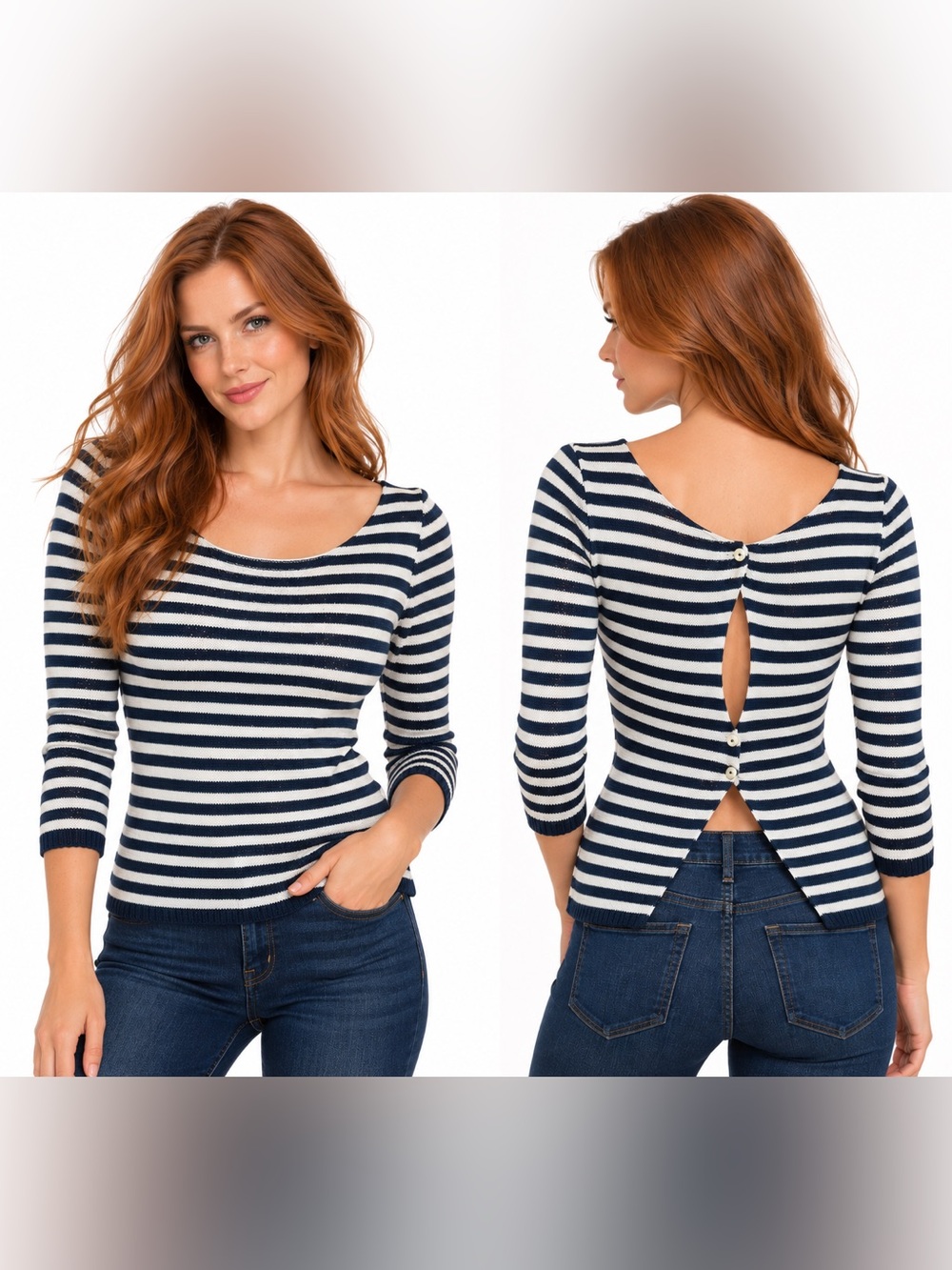 Zara Knit Open Back Sweater